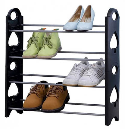Полиця для взуття органайзер Amazing Stackable Shoe Rack на 12 пар, Стійка для зберігання взуття, фото 1