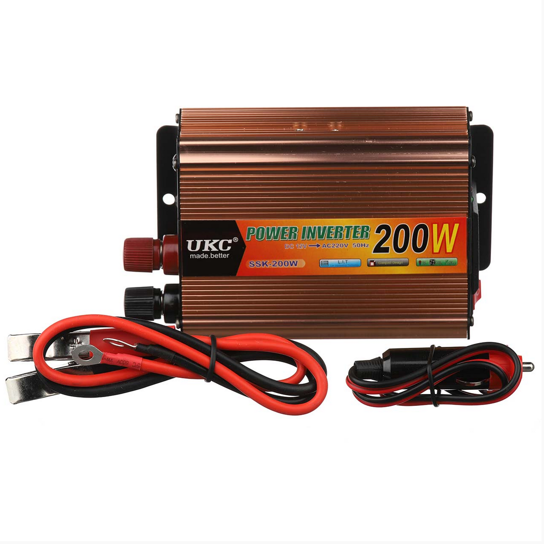 Перетворювач AC/DC 200W 12V UKC, Інвертор напруги, Підвищувальний перетворювач