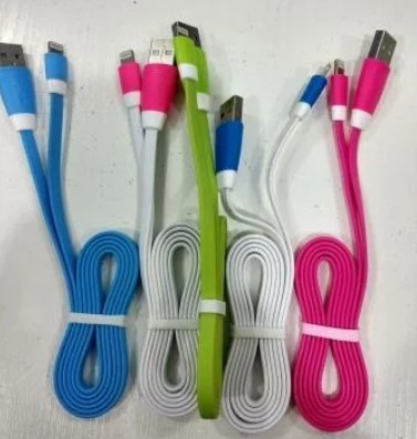 Шнур Iph-USB I12 локшина в кольорі, Зарядний кабель для Айфона, Провід для зарядки Iphone
