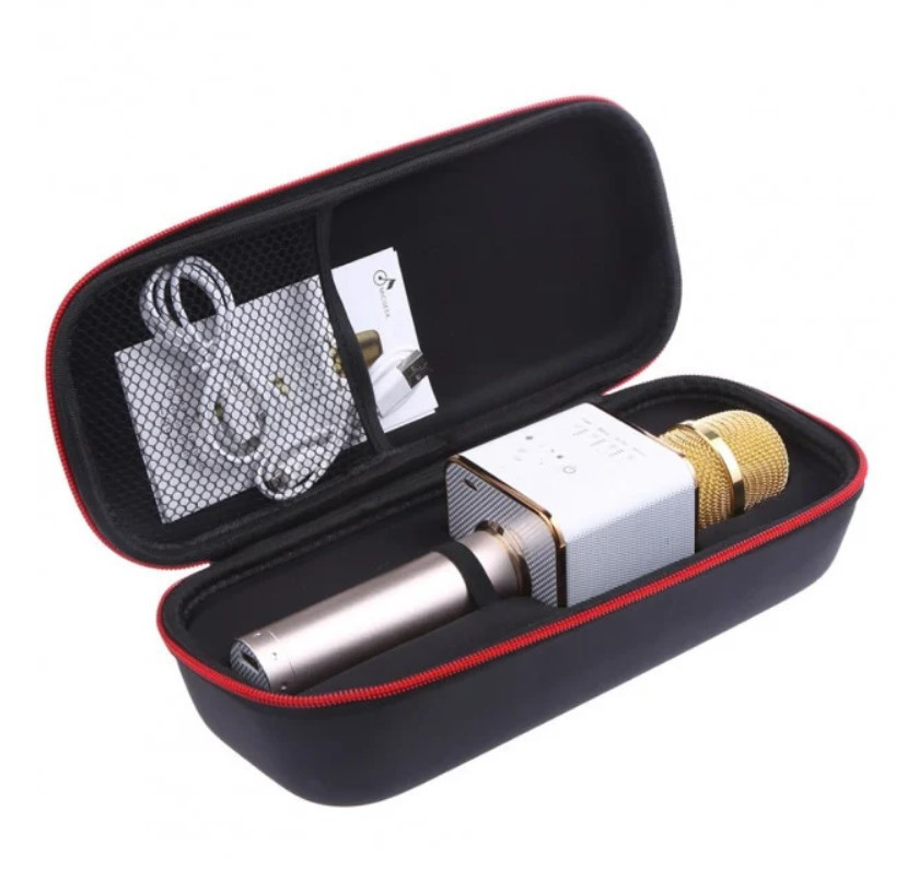 Мікрофон Q7 ЗОЛОТО чохол, Бездротовий Bluetooth караоке-мікрофон