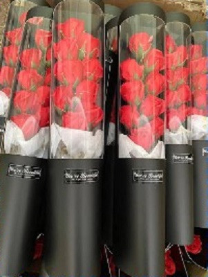 Букет червоних троянд з мила з Led підсвічуванням, Подарунковий набір мильних квітів, фото 1