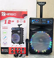 Колонка портативна акустична KIMISO QS-1208 BT (12"BASS) | Блютуз колонка | Колонка для музики