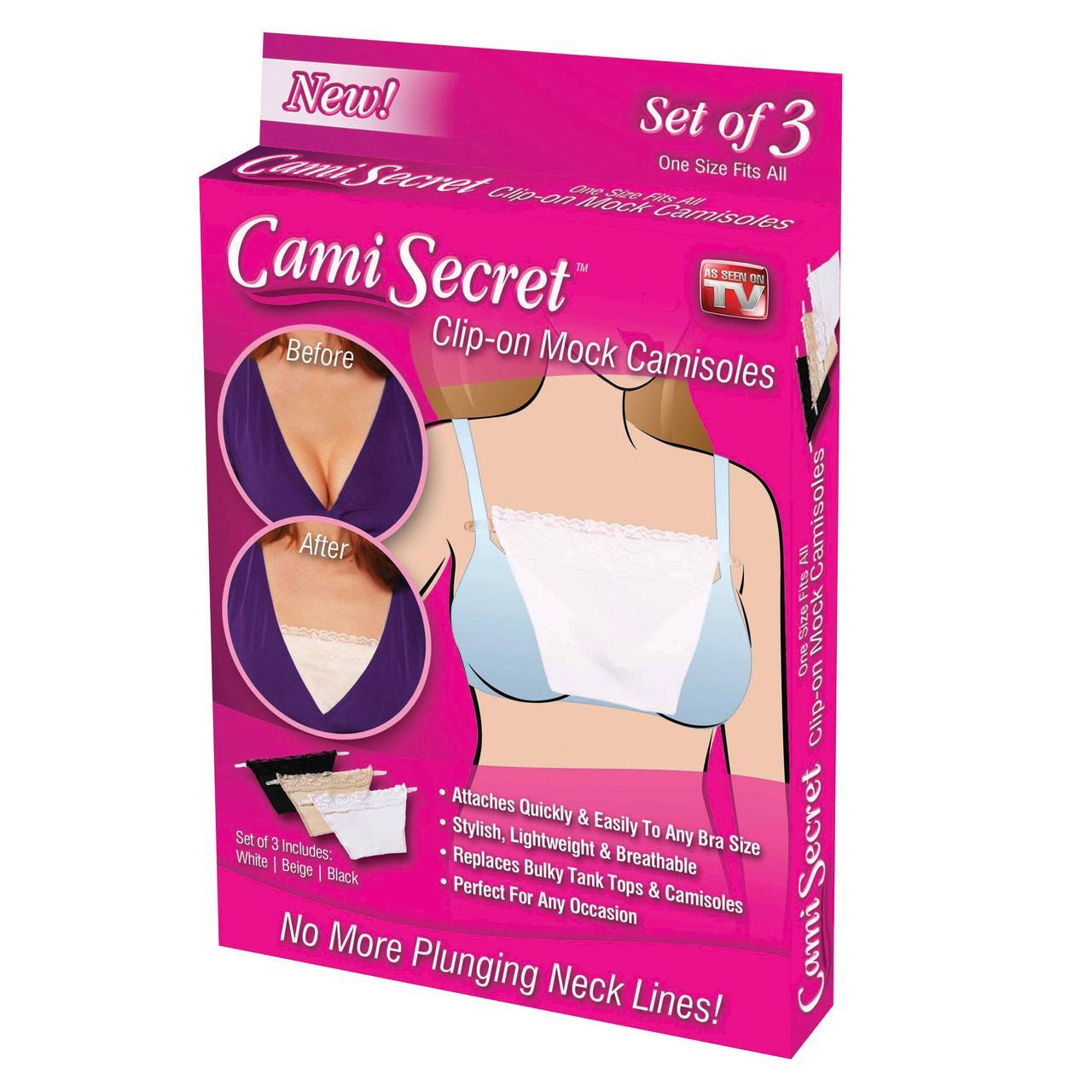 Cami Secret (Камі Сікрет) - рішення для відкритих топів і суконь, Вставка-манишка для декольте