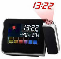 Часы-метеостанция с проектором времени Color Screen Calendar | Электронные настольные часы