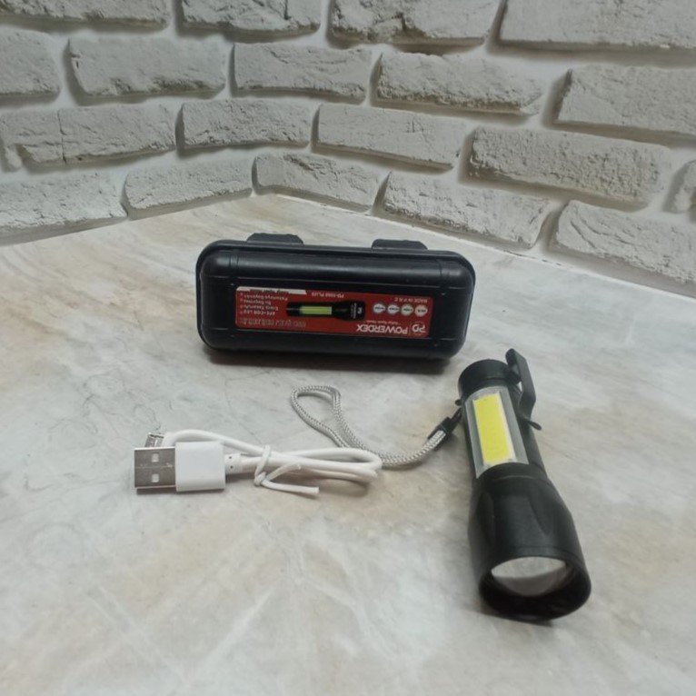 Ліхтарик Powerdex PD-5568 Plus, перезаряджуваний металевий ліхтар, світлодіодний Led ліхтар на акумуляторі