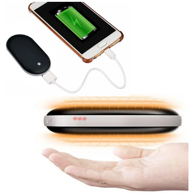 POWER BANK Pebble Hand Warmer 5000 mah з нагріванням для рук, Портативна зарядка, Грілка для рук