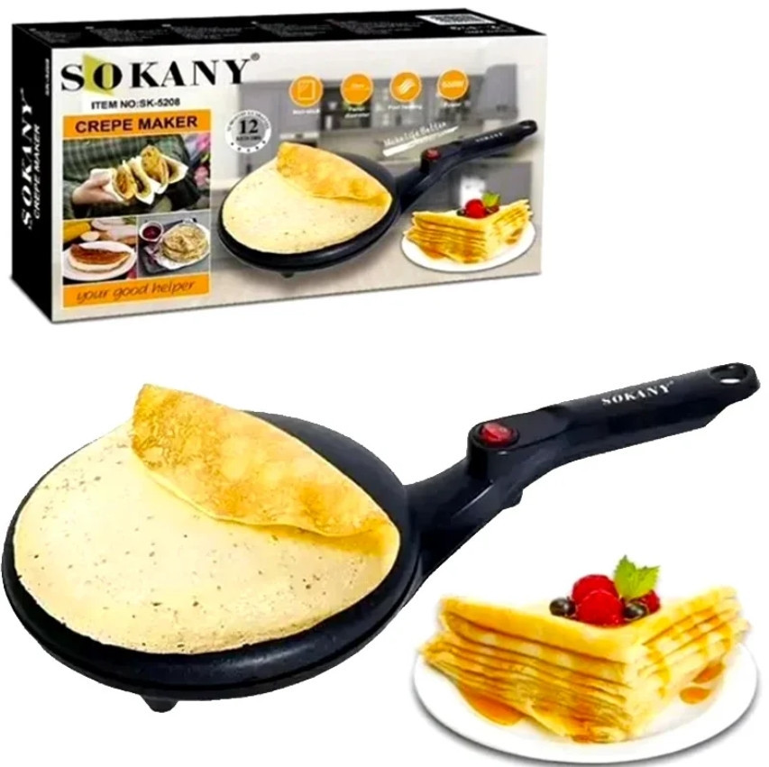 Сковородка для приготовления блинов Sokany SK-5208 Crepe Maker | Электрическая блинница - фото 1 - id-p1496468168