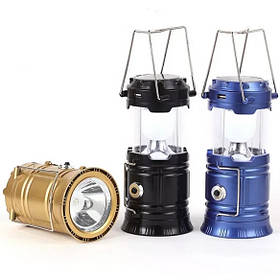 Кемпінгова LED-лампа JH-5800T (Power Bank, сонячна панель), Ліхтар світлодіодний переносний