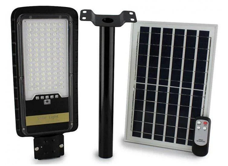 Вуличний ліхтар на стовп Solar street JD296 VPP 200W Remote (пульт), Прожектор на сонячній батареї, фото 1