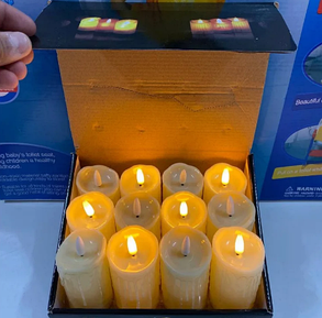 Свічка світлодіодна plastic swinging candle Led 12 шт. колір білий 10 см, Свічка-світильник, фото 1