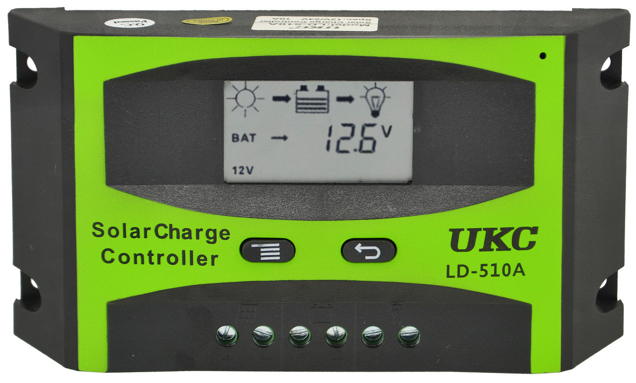 Контролер сонячної панелі Solar controler LD-510A 10A UKS, Контролер заряду АКБ