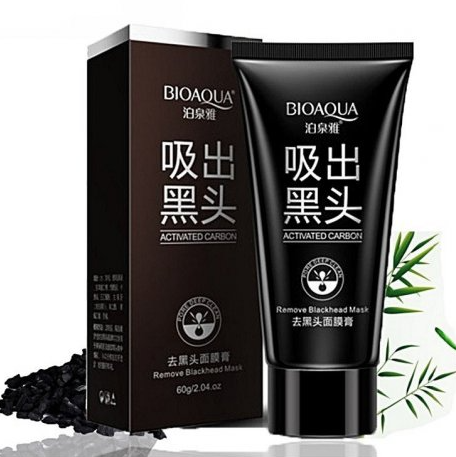 Чорна маска від прищів і чорних цяток Bioaqua Black Mask <unk> Очисна маска для обличчя з вугіллям