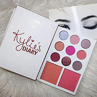 Палетка тіней і рум'ян Kylie Diary Pressed Powder Palette <unk> Набір для макіяжу тіні + рум'яна з дзеркалом