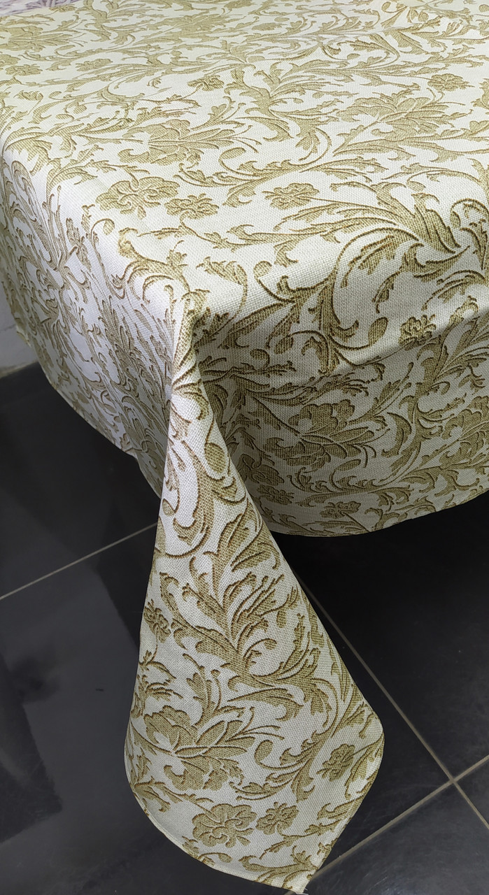 Скатертина лляна розмір 180x150 см на святковий стіл (N-901)