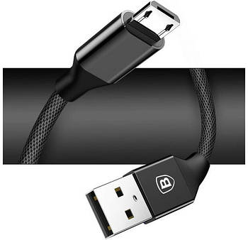 Кабель зарядки і підключення до ПК Baseus Yiven USB to Micro 1.5m чорний