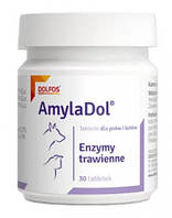Амиладол Долфос пищевая добавка энзимы при нарушении пищеварения у собак и кошек, 30 таблеток