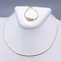 Ланцюжок (чотиригранний) Xuping. Довжина: 39,5 см. Ширина: 1 мм. Медичне золото.