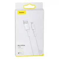 Кабель зарядки и подключения к ПК Baseus USB - Micro 4A 2m CAMSW-E белый