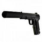 Іграшковий пістолет на кульках "Пистолет TT" Galaxy G33A ТТ метал з глушником чорний