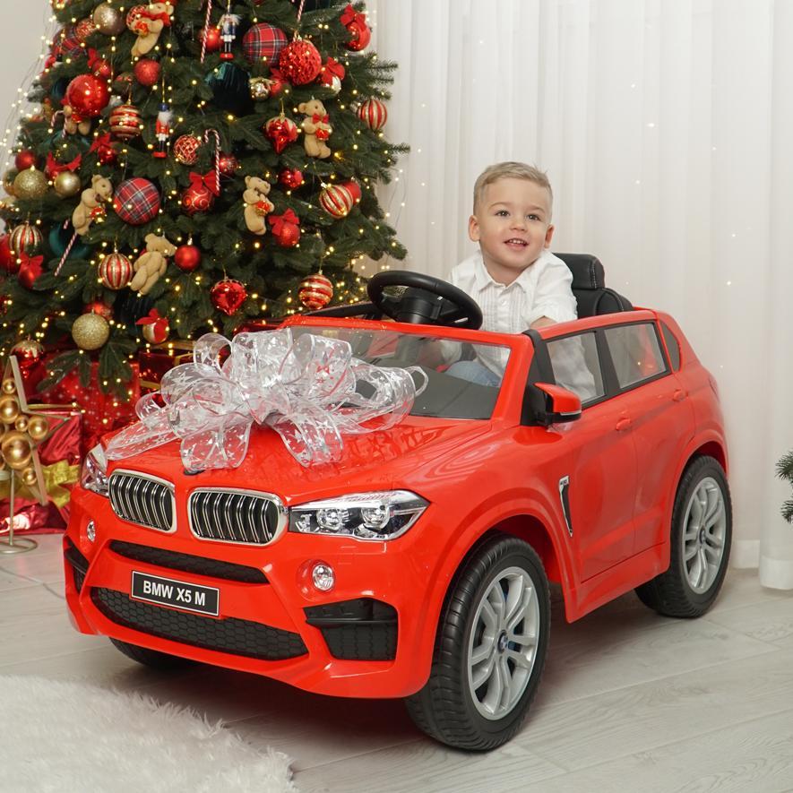 Дитячий електромобіль джип BMW X5M Bambi червоний на акумуляторі, фото 1