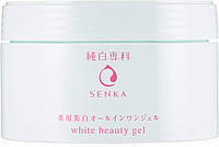Shiseido Senka White Beauty Gel отбеливающий и увлажняющий гель 5 в 1 с протеинами шёлка, 100 мл
