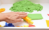 Кинетический песок для детей 500г Зелений