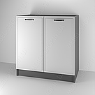 Тумба кухонна з полицею з ДСП та МДФ фасадом 80 см завширшки Підлоговий модуль для кухні без стільниці, фото 7