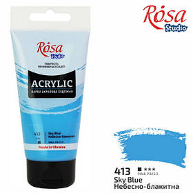 Фарба акрилова "ROSA Studio" Небесно-блакитна 75 мл.