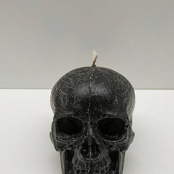 Череп чорний — воскова свічка Код/Артикул
