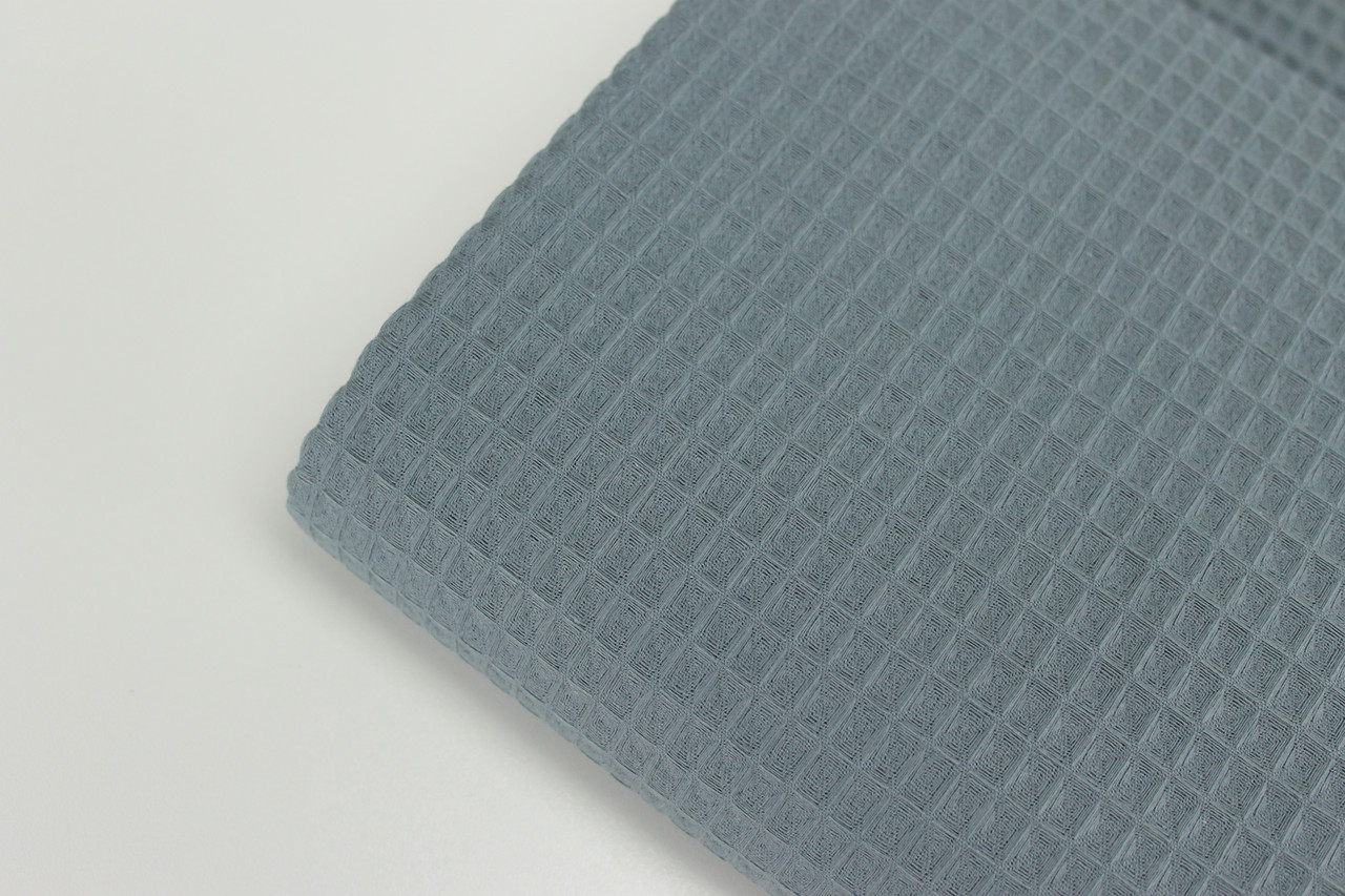 Лоскуток. Вафельна тканина темно-сірого кольору No ФБ-024, 95*160 см, фото 1