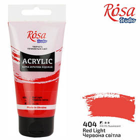 Фарба акрилова "ROSA Studio" Червона світла 75 мл.