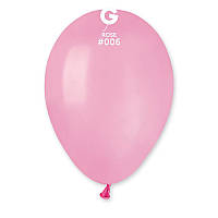 Латексные воздушные шарики 8" пастель 06 розовый 100шт/уп Gemar