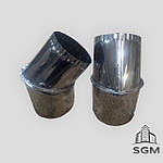 Відведення, коліно димоходу з нержавіючої сталі під 45 градусів