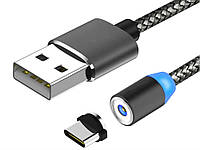 Магнитный USB кабель тип С Черный