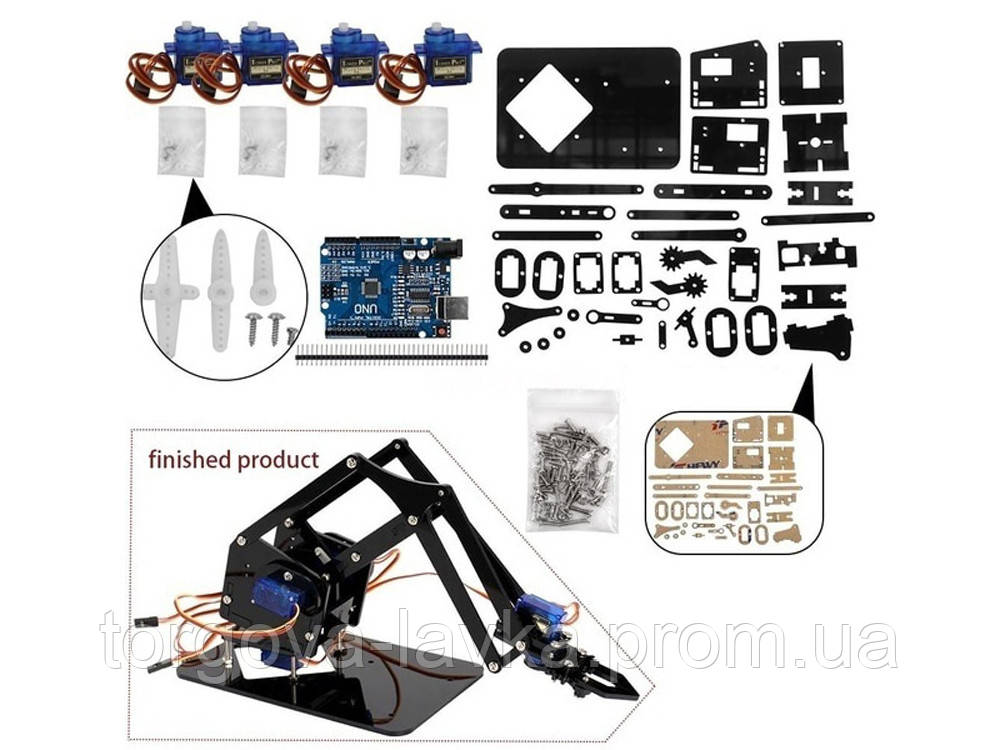 Комплект роботизированной руки DIY для Arduino R3 - фото 3 - id-p1804692724