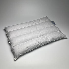 Подушка пухова чотирьохкамерна з сірим пухом, 100% пуху