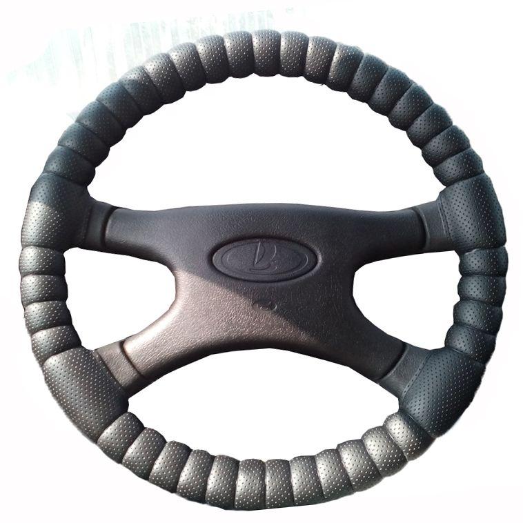 Чохол обплетення на кермо L D-39.5 (Обхват 12 см довжина 124 см) Екошкіра Паралон із волосінню Чорний, фото 1