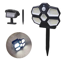 Вуличний ліхтар із датчиком руху Solar SH580A-124LED / Ліхтар на сонячній батареї