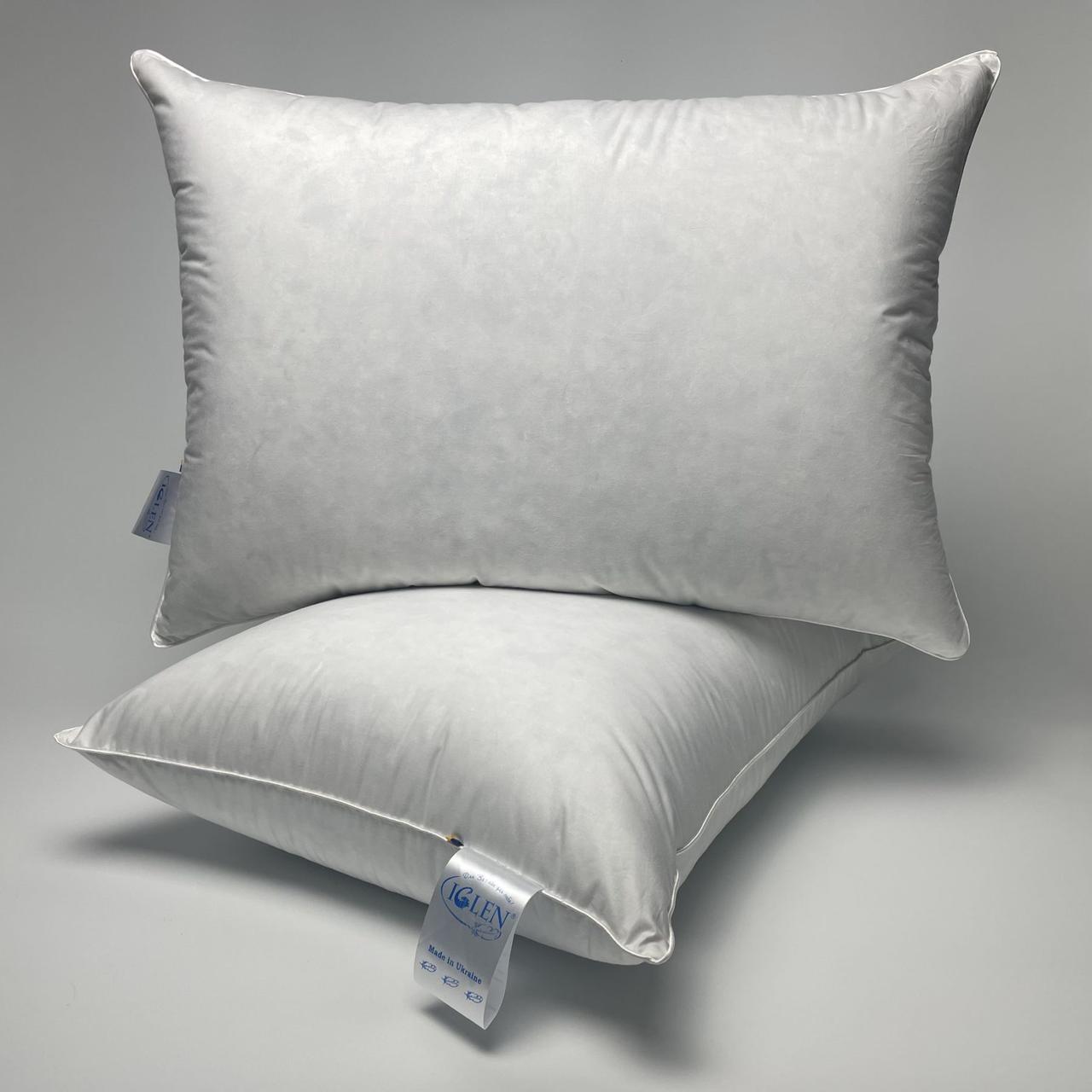 Подушка пухова, із сірим пухом, 100% пуху 50x70, фото 1