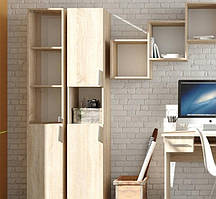 Книжкова шафа IdealMebel КШ-10, шафа для книг, стелаж для книг, шафа для документів і речей, офісна шафа