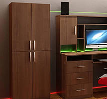 Книжкова шафа IdealMebel КШ-12, шафа для книг, стелаж для книг, шафа для документів і речей, офісна шафа