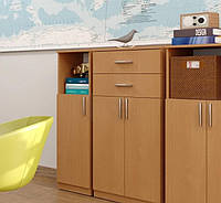 Книжный шкаф IdealMebel КШ-14, шкаф для книг, стеллаж для книг, шкаф для документов и вещей, офисный шкаф