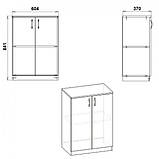 Книжкова шафа IdealMebel КШ-17, шафа для книг, стелаж для книг, шафа для документів і речей, офісна шафа, фото 8