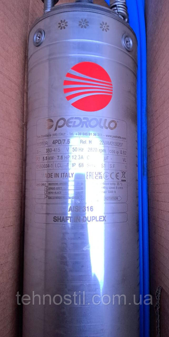 Pedrollo 4PD/7.5 (5.5 кВт, 400В) Погружной Электродвигатель - фото 2 - id-p1408096812