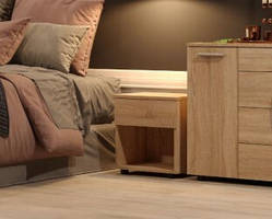 Тумба приліжкова IdealMebel ПКТ-8, тумбочка приліжкова з висувним ящиком, тумба в спальню
