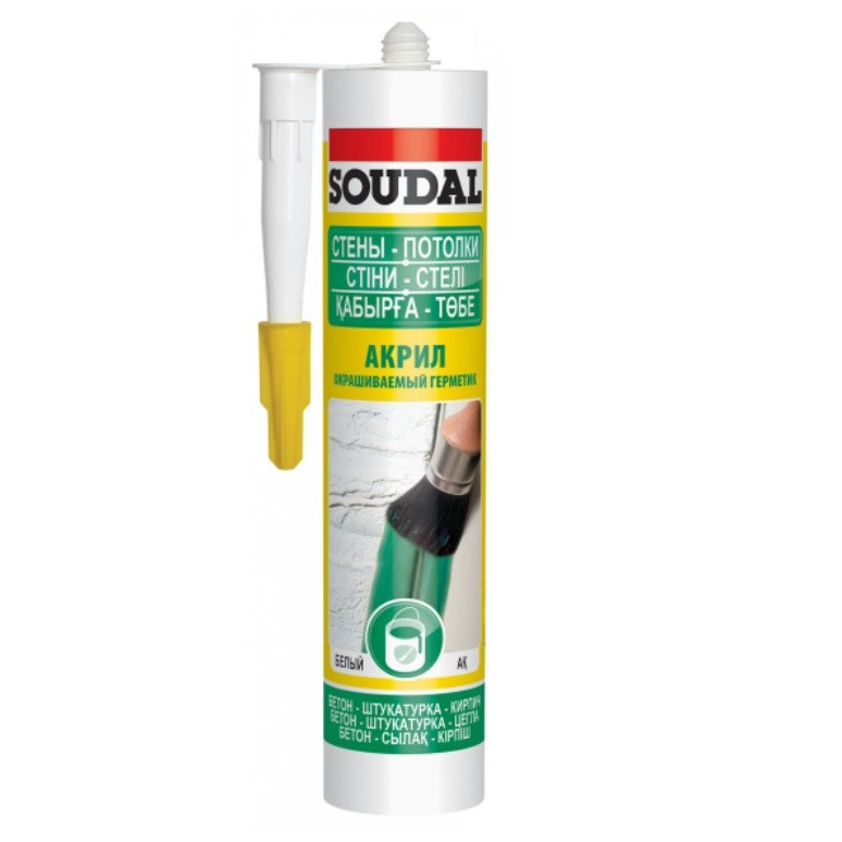 Герметик Soudal акриловий герметик Білий 280 мл