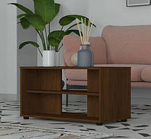 Тумба з полицею у вітальню IdealMebel Тумба-1 (МГ-8), журнальний столик, столик у вітальню, тумба на коліщатках