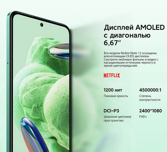 Купить Xiaomi Redmi Note 12 4/128Gb Onyx Gray (редми нот 12 с NFC ...