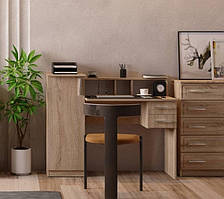 Комп'ютерний стіл з надбудовою IdealMebel ПІ-ПІ-1, письмовий стіл з полицями і пеналом