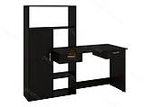 Стіл письмовий IdealMebel Торнадо, комп'ютерний стіл з надбудовою, стіл-стелаж, фото 3